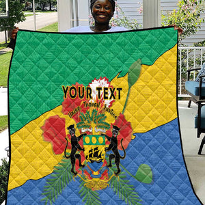 Personalised Afro Gabon Quilt Gabonese Union Travail and Justice
