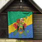 Personalised Afro Gabon Quilt Gabonese Union Travail and Justice
