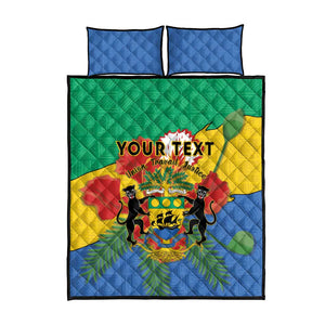 Personalised Afro Gabon Quilt Bed Set Gabonese Union Travail and Justice