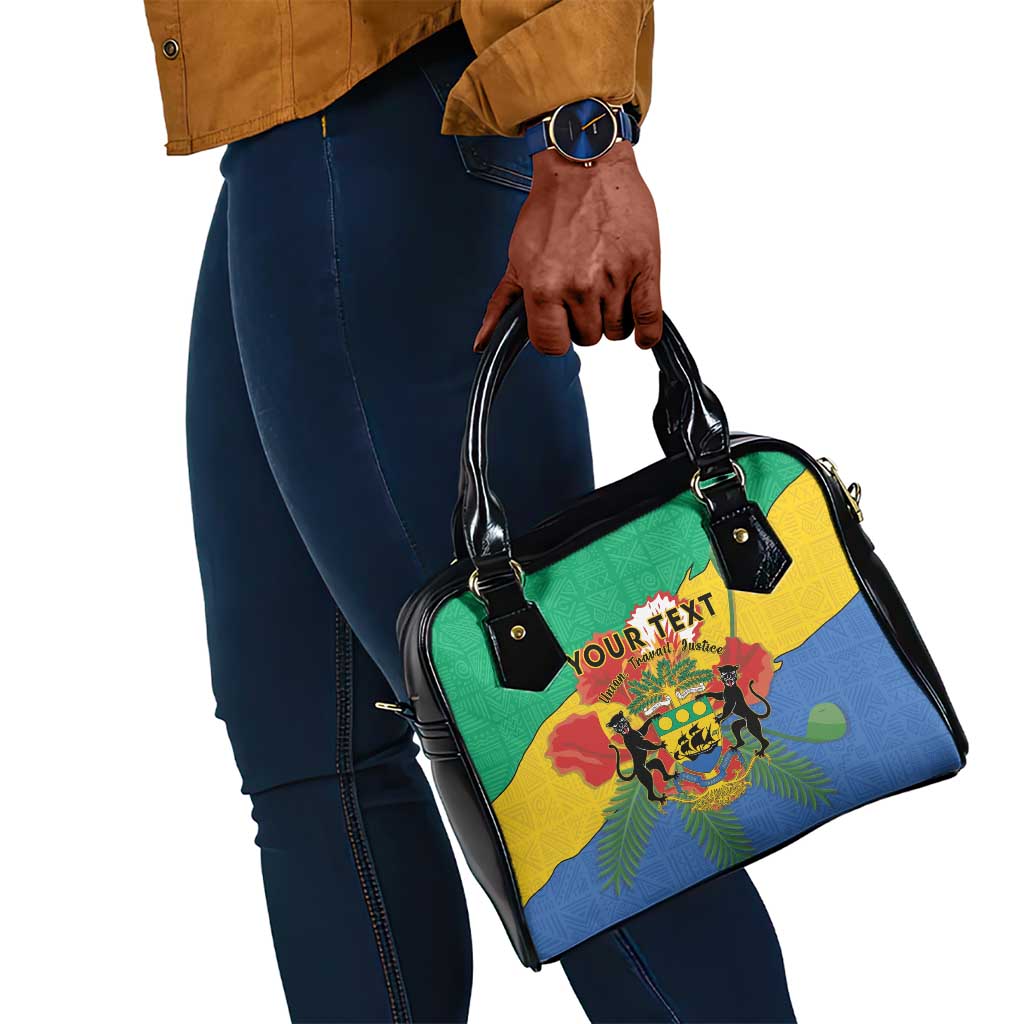 Personalised Afro Gabon Shoulder Handbag Gabonese Union Travail and Justice