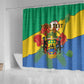Personalised Afro Gabon Shower Curtain Gabonese Union Travail and Justice