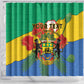 Personalised Afro Gabon Shower Curtain Gabonese Union Travail and Justice