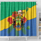 Personalised Afro Gabon Shower Curtain Gabonese Union Travail and Justice