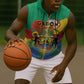 Personalised Afro Gabon Sleeveless Zip Hoodie Gabonese Union Travail and Justice - African Pride