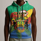 Personalised Afro Gabon Sleeveless Zip Hoodie Gabonese Union Travail and Justice - African Pride