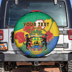Personalised Afro Gabon Spare Tire Cover Gabonese Union Travail and Justice