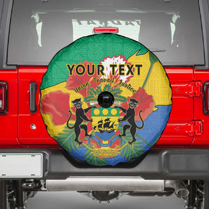 Personalised Afro Gabon Spare Tire Cover Gabonese Union Travail and Justice