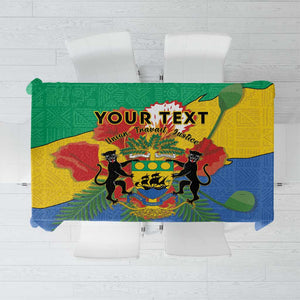 Personalised Afro Gabon Tablecloth Gabonese Union Travail and Justice
