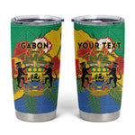 Personalised Afro Gabon Tumbler Cup Gabonese Union Travail and Justice