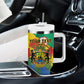 Personalised Afro Gabon Tumbler With Handle Gabonese Union Travail and Justice