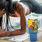 Personalised Afro Gabon Tumbler With Handle Gabonese Union Travail and Justice