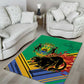 Afro Gabon Area Rug Black Panther With Coat Of Arms