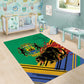 Afro Gabon Area Rug Black Panther With Coat Of Arms