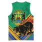 Afro Gabon Basketball Jersey Black Panther With Coat Of Arms - African Pride