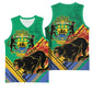 Afro Gabon Basketball Jersey Black Panther With Coat Of Arms - African Pride