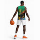 Afro Gabon Basketball Jersey Black Panther With Coat Of Arms - African Pride
