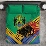 Afro Gabon Bedding Set Black Panther With Coat Of Arms