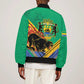 Afro Gabon Bomber Jacket Black Panther With Coat Of Arms