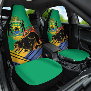 Afro Gabon Car Seat Cover Black Panther With Coat Of Arms