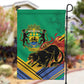 Afro Gabon Garden Flag Black Panther With Coat Of Arms