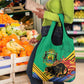 Afro Gabon Grocery Bag Black Panther With Coat Of Arms
