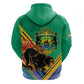 Afro Gabon Hoodie Black Panther With Coat Of Arms