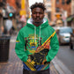 Afro Gabon Hoodie Black Panther With Coat Of Arms