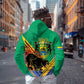 Afro Gabon Hoodie Black Panther With Coat Of Arms