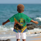 Afro Gabon Kid Hawaiian Shirt Black Panther With Coat Of Arms
