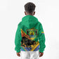 Afro Gabon Kid Hoodie Black Panther With Coat Of Arms
