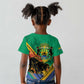 Afro Gabon Kid T shirt Black Panther With Coat Of Arms