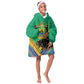Afro Gabon Kid Wearable Blanket Hoodie Black Panther With Coat Of Arms