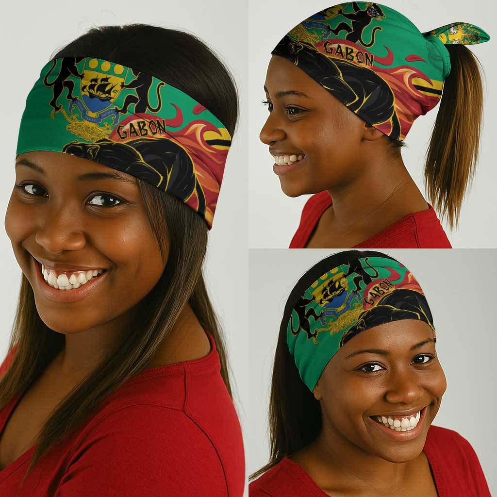 Afro Gabon Neck Gaiter Black Panther Coat Of Arms LT15
