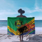 Afro Gabon Sarong Black Panther With Coat Of Arms