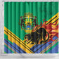 Afro Gabon Shower Curtain Black Panther With Coat Of Arms