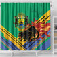 Afro Gabon Shower Curtain Black Panther With Coat Of Arms