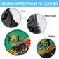 Afro Gabon Spare Tire Cover Black Panther With Coat Of Arms
