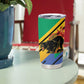 Afro Gabon Tumbler Cup Black Panther With Coat Of Arms