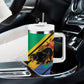 Afro Gabon Tumbler With Handle Black Panther With Coat Of Arms