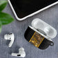 African Tribal Heritage AirPods Case Black Gold Pattern