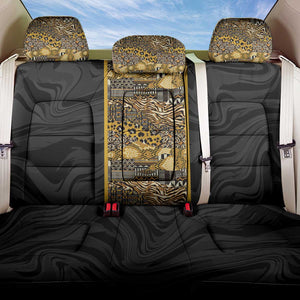 African Tribal Heritage Back Car Seat Cover Black Gold Pattern