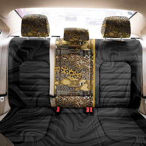 African Tribal Heritage Back Car Seat Cover Black Gold Pattern
