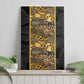 African Tribal Heritage Canvas Wall Art Black Gold Pattern