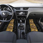 African Tribal Heritage Car Mats Black Gold Pattern