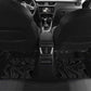 African Tribal Heritage Car Mats Black Gold Pattern