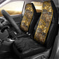 African Tribal Heritage Car Seat Cover Black Gold Pattern