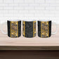 African Tribal Heritage Ceramic Mug Black Gold Pattern