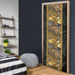 African Tribal Heritage Door Cover Black Gold Pattern