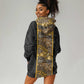 African Tribal Heritage Hoodie Dress Black Gold Pattern