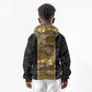 African Tribal Heritage Kid Hoodie Black Gold Pattern
